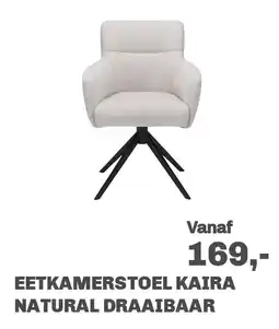 Trendhopper Eetkamerstoel kaira natural draaibaar aanbieding