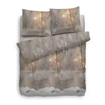 Leen Bakker Heckett & Lane dekbedovertrek Bear - taupe - 240x200/220 cm - Leen Bakker aanbieding