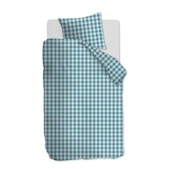 Leen Bakker Ambiante dekbedovertrek Arvid - groen - 140x200/220 cm - Leen Bakker aanbieding