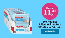 Plein.nl Huggies Billendoekjes Pure 99% Water aanbieding
