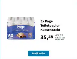 Plein.nl 5x Page Toiletpapier Kussenzacht aanbieding
