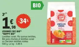 E.Leclerc Légumes Sec Bio Happy Bio aanbieding