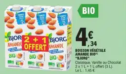 E.Leclerc Boisson Végétale Amande Bio Bjorg aanbieding