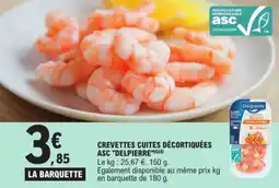 E.Leclerc Crevettes Cuites Décortiquées ASC Delpierre aanbieding