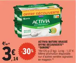 E.Leclerc Activia Nature Brassé Offre Découverte Danone aanbieding