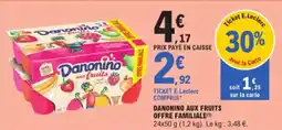 E.Leclerc Danonino AUX Fruits Offre Familiale aanbieding