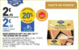E.Leclerc Quart Maroilles aop 26% mat. gr Nos Régions ont du talent aanbieding