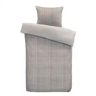 Leen Bakker Royal dekbedovertrek Olivia - taupe - 140x250 cm - Leen Bakker aanbieding
