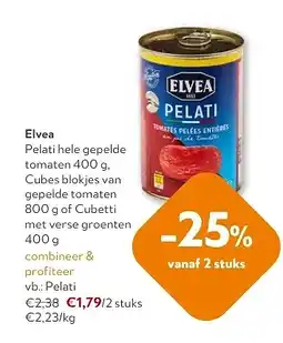 OKay Elvea Pelati hele gepelde tomaten 400 g aanbieding