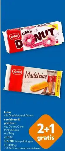 OKay Lotus Donut Cake Pinkylicious 6x 34 g aanbieding