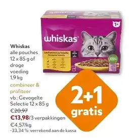 OKay Whiskas alle pouches 12 x 85 g aanbieding