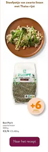 OKay Boni Plan't zwarte linzen 500 g aanbieding