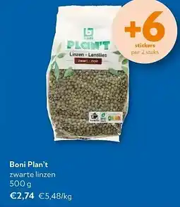 OKay Boni Plan't zwarte linzen 500 g aanbieding