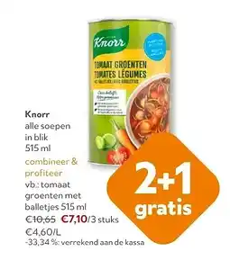 OKay Knorr alle soepen in blik 515 ml aanbieding