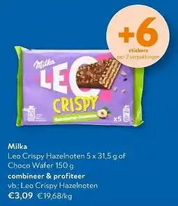 OKay Milka Leo Crispy Hazelnoten aanbieding