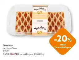 OKay Tarteletto carré confituur 2 stuks aanbieding