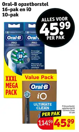 Kruidvat Oral-B opzetborstel 16-pak en iO 10-pak aanbieding