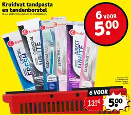Kruidvat 6 x tandenborstel Ultimate Cleaning Medium aanbieding