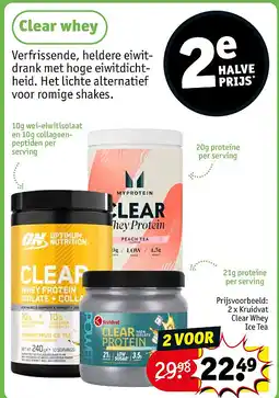Kruidvat 2 x Kruidvat Clear Whey Ice Tea aanbieding