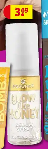 Kruidvat Essence Glow Like Honey Serum Spray aanbieding