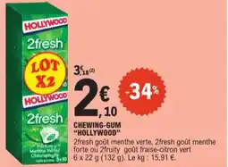 E.Leclerc Chewing Gum Hollywood aanbieding