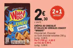 E.Leclerc Crêpes au Chocolat et Billes de Céréales Cracky Whaou! aanbieding
