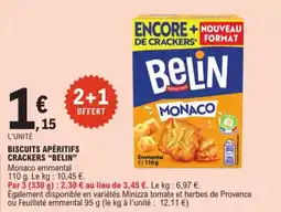 E.Leclerc Biscuits Apéritifs Crackers Belin aanbieding