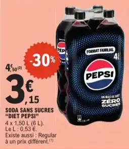 E.Leclerc Soda Sans Sucres Diet Pepsi aanbieding