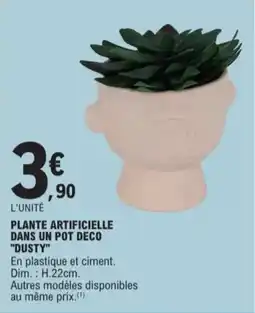 E.Leclerc Plante Artificielle Dans un Pot Deco Dusty aanbieding