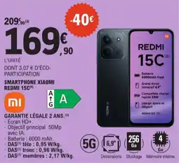 E.Leclerc Smartphone Xiaomi Redmi 15C aanbieding