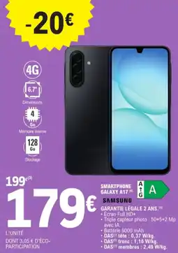 E.Leclerc Samsung Smartphone Galaxy A17 aanbieding