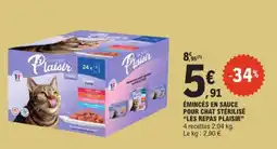 E.Leclerc Émincés en Sauce Pour Chat Stérilisé Les Repas Plaisir aanbieding