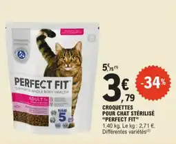 E.Leclerc Croquettes Pour Chat Stérilisé Perfect Fit aanbieding