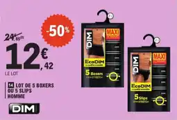 E.Leclerc DIM Lot de 5 Boxers ou 5 slips homme aanbieding