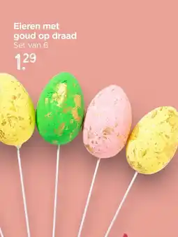 Xenos Eieren met goud op draad aanbieding