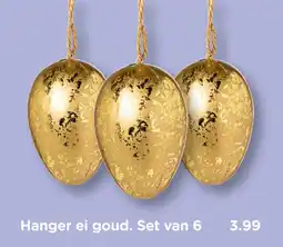 Xenos Hanger ei goud. Set van 6 aanbieding