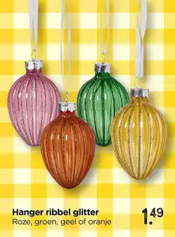 Xenos Hanger ribbel glitter aanbieding