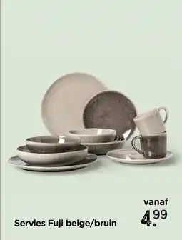 Xenos Servies Fuji beige / bruin aanbieding