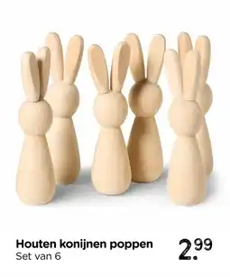 Xenos Houten konijnen poppen aanbieding