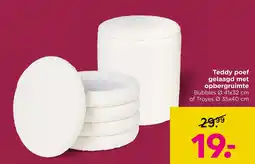 Xenos Teddy Poef Gelaagd met Opbergruimte aanbieding