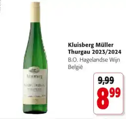 Colruyt Kluisberg Müller Thurgau 2023/2024 aanbieding