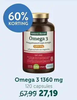 Holland & Barrett Omega 3 1360 MG aanbieding