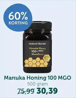 Holland & Barrett Manuka Honing 100 MGO aanbieding