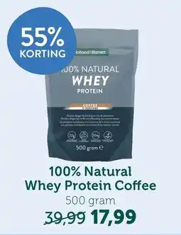 Holland & Barrett 100% natural whey protein coffee aanbieding