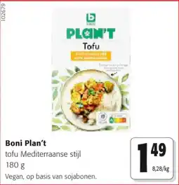 Colruyt Boni plan't tofu mediterraanse stijl aanbieding