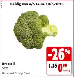Colruyt Broccoli aanbieding