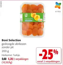 Colruyt Boni selection gedroogde abrikozen zonder pit aanbieding