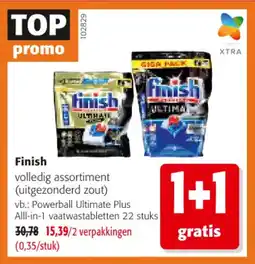 Colruyt Finish powerball ultimate plus alll-in-1 aanbieding