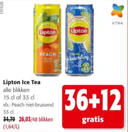Colruyt Lipton ice tea peach niet bruisend aanbieding