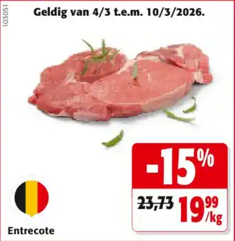 Colruyt Entrecote aanbieding
